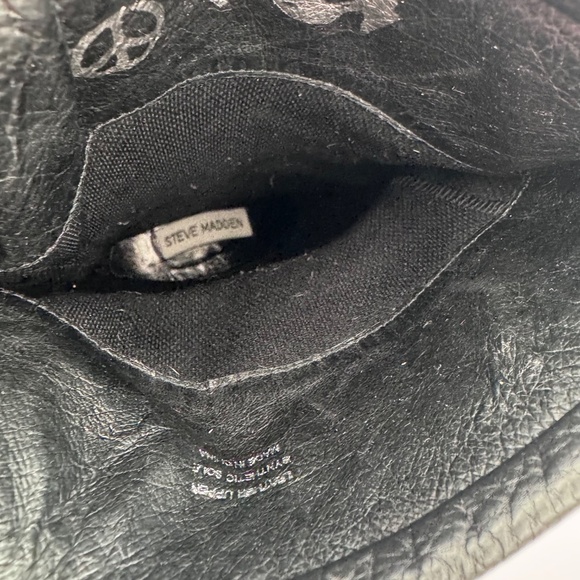 Steve Madden Women's Black Leather Slouchy/Ruched Mid-Calf Heel Boots - Size 5.5 - Picture 12 of 15